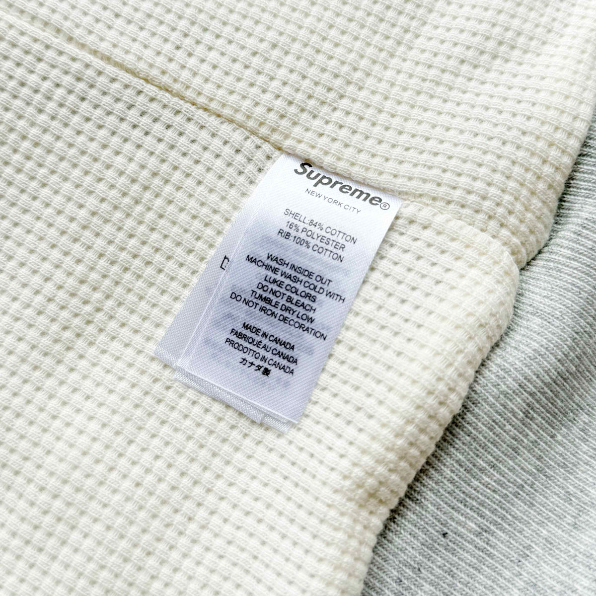 Supreme 25FW Thermal Lined Zip Up Hooded Sweatshirt