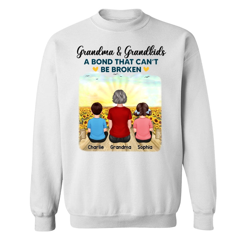 Grandma Grandkids Crossed Legs A Bond Can¡®t Be Broken Personalized Shirt