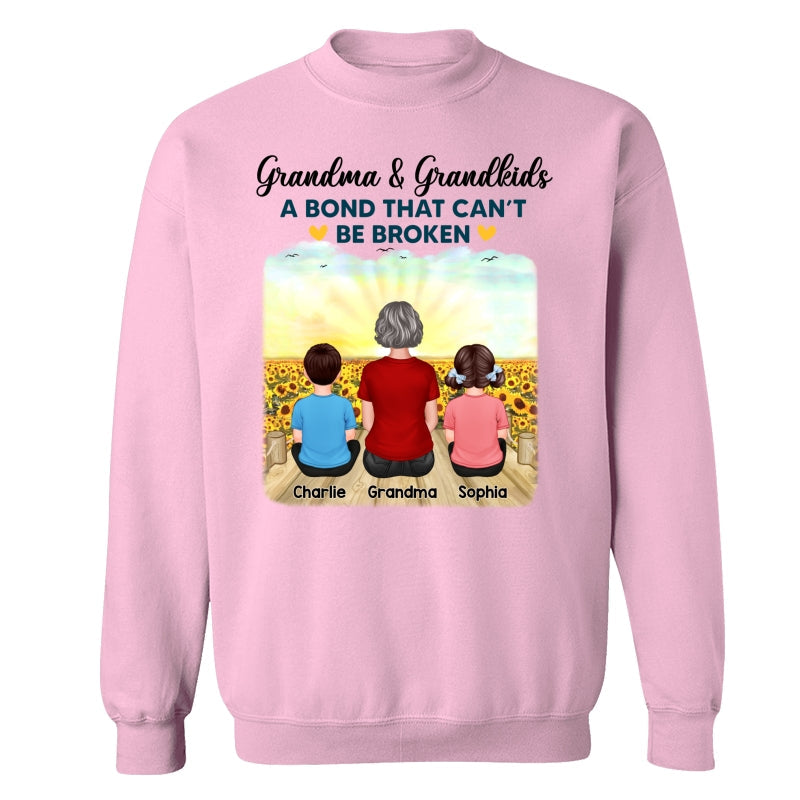 Grandma Grandkids Crossed Legs A Bond Can¡®t Be Broken Personalized Shirt