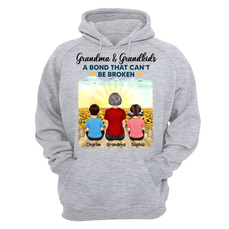 Grandma Grandkids Crossed Legs A Bond Can¡®t Be Broken Personalized Shirt