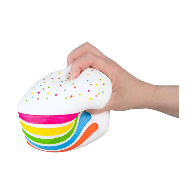 ORB Easy Sqweezy Rainbow Cake Slice Squishy Fidget Toy