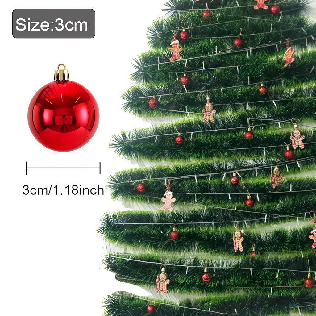 24pcs 3cm Christmas Balls Christmas Decorations Tree Ornaments Ball Xmas Hanging Tree Pendants Home Party Decor New Year Gift