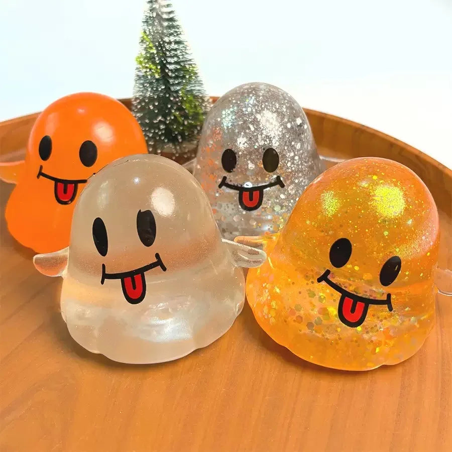 Realistic Ghost Squishy Toy for Halloween - Slow Rising Soft Stress Relief Fidget, Spooky Sensory Prop for Prank Party Favor, Anxiety Relief Gift for Adults Kids