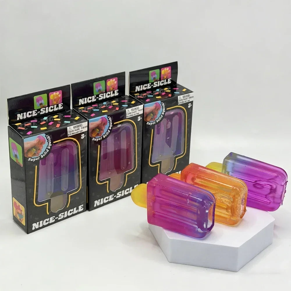 popsicle blind box Cube Sensory Stress Relief Squishy Cube Anti-Anxiety Squeeze Object for birthday gift toy