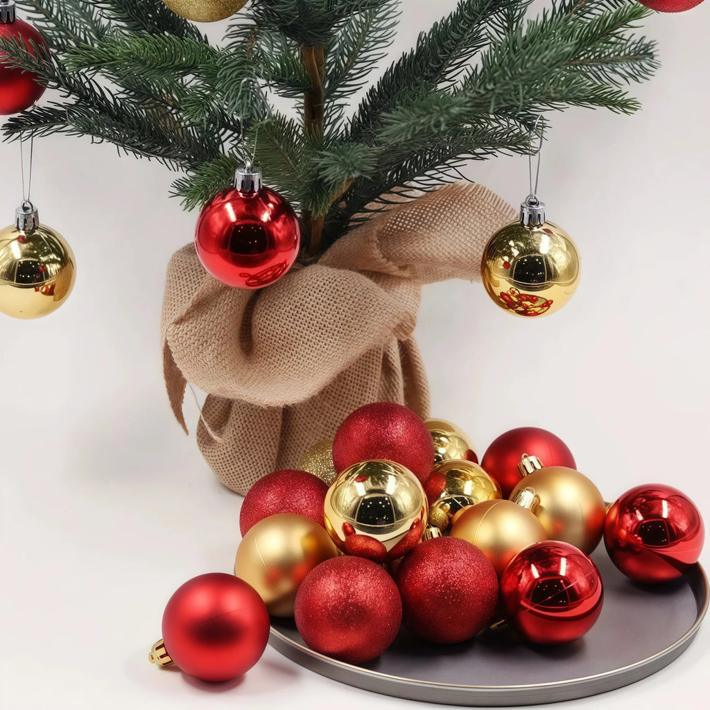 24pcs 3cm Christmas Balls Christmas Decorations Tree Ornaments Ball Xmas Hanging Tree Pendants Home Party Decor New Year Gift