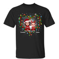 Grandma Grandkids Crossed Legs Heart Christmas Pattern Personalized Shirt